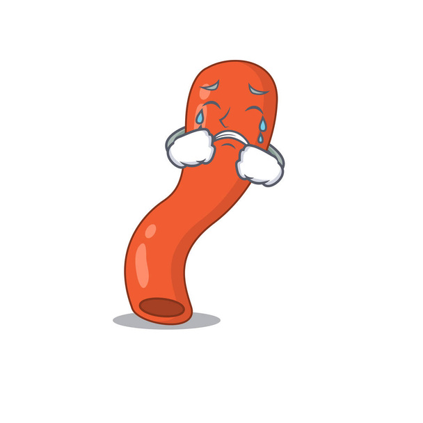 Caricature design of appendix having a sad face - Vector, afbeelding