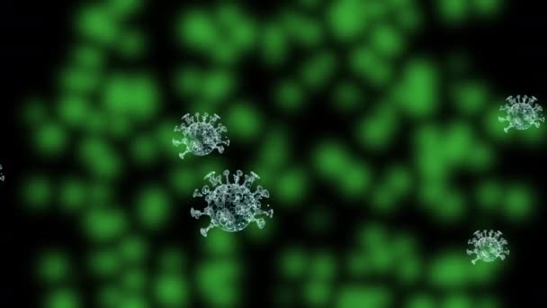 Antilichamen identificeren en neutraliseren pathogeen virus over zwarte achtergrond. - Video