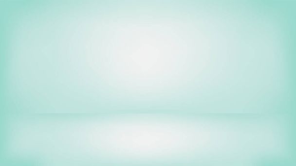 Abstract green pastel color tone background. Empty room with spotlight effect. EPS10 vector graphic art design. - Vector, Image