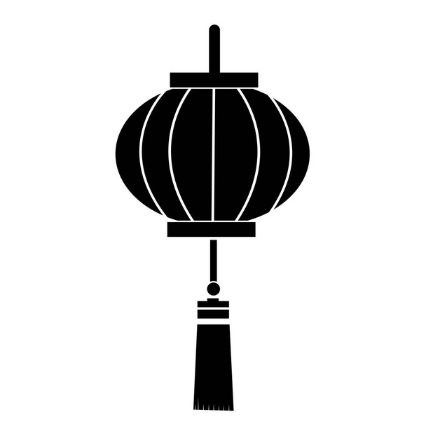chinese lantern icon on white background. flat style. chinese lantern festival icon for your web site design, logo, app, UI. japanese lantern symbol. chinese sign.  - Vector, Image