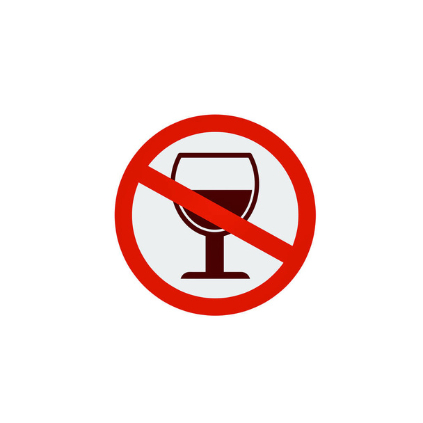 No hay bebidas alcohólicas icono en el fondo blanco, prohíbe, borracho no conducir
. - Foto, imagen