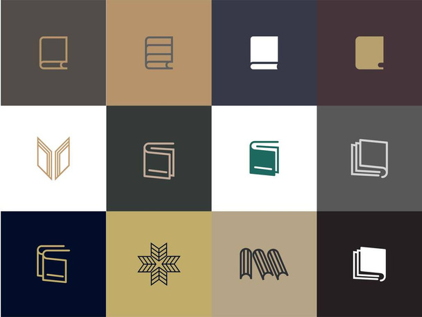 conjunto de diseño del logotipo del libro Premium. Libro abstracto icono vector ilustración
 - Vector, Imagen