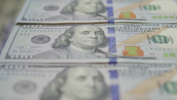 100 Dollar Banknotes Bills - Footage, Video