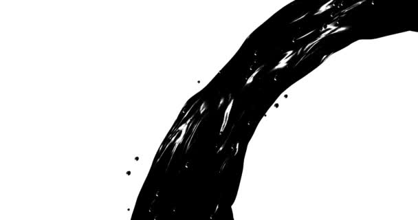 Abstract black flow . Oil Fluid texture. Digital 3D animation loop 4K. - Footage, Video
