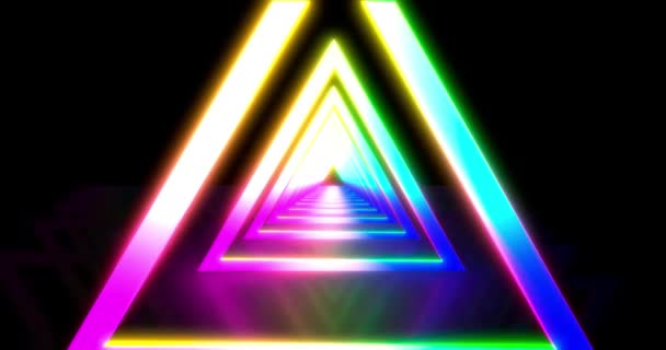 Неоновий геометричний фон зі світлодіодним флуоресцентним тунелем. Ультрафіолетовий абстрактний синій, фіолетовий колір. петля анімації 4k
. - Кадри, відео