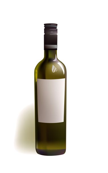 Realistic bottle of wine Wine collection - Vector, afbeelding