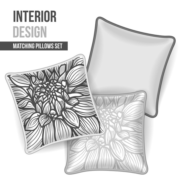 Conjunto de almohada decorativa
 - Vector, imagen