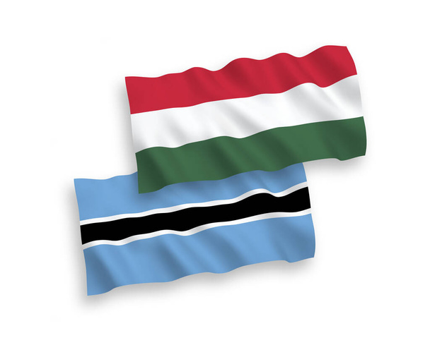 Bandiere del Botswana e dell'Ungheria su sfondo bianco
 - Vettoriali, immagini