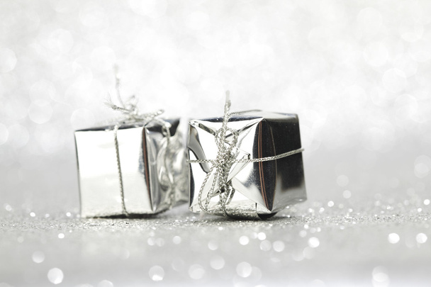 Silver christmas gifts - Foto, Bild