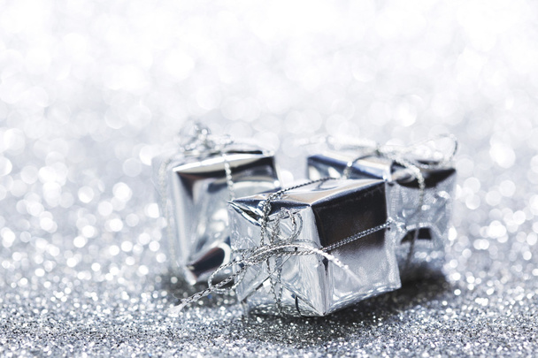 Silver christmas gifts - 写真・画像