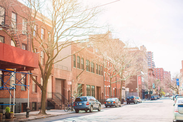 Rues vides à West Village à New York Manhattan, États-Unis
 - Photo, image