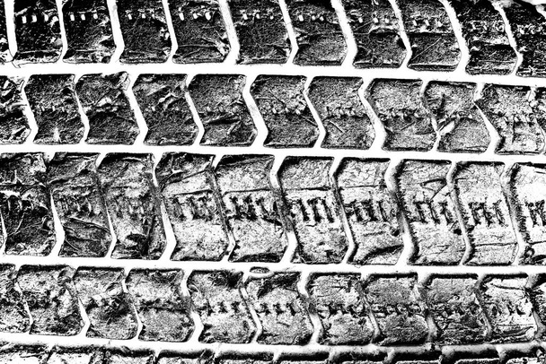 black and white car tire close-up texture background - Photo, Image