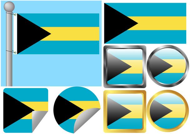 Bandeira Set Bahamas
 - Vetor, Imagem