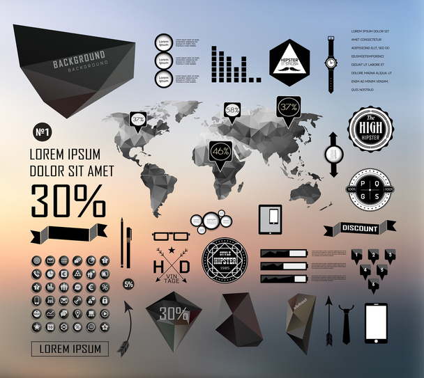 Set elements of infographics - Вектор, зображення