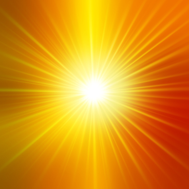 Fundo de verão com uma explosão magnífica do sol com chama da lente. Quente com espaço para a sua mensagem
 - Foto, Imagem