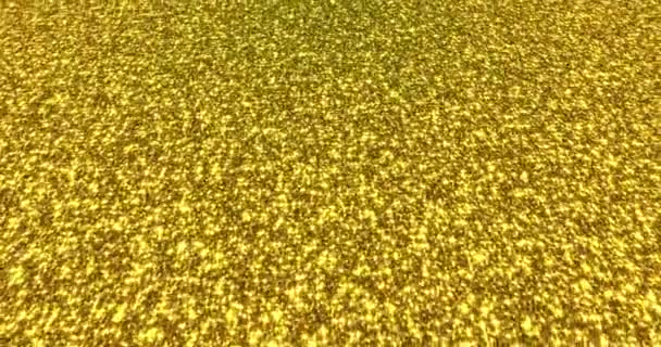 Golden glitter dust background for festival, party, event. Gold glamur texture Loop 4k animation. - Footage, Video