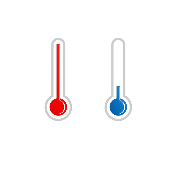 Thermometer. Temperature measurement. Vector illustration - Vettoriali, immagini