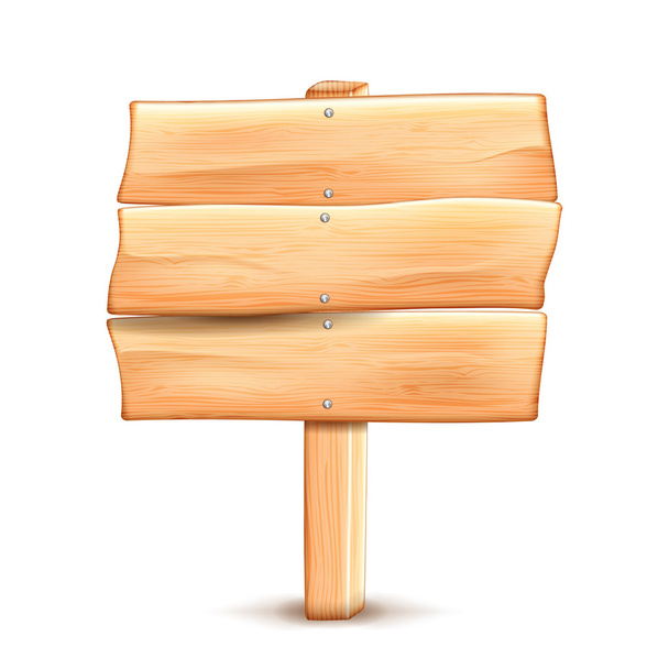 деревянный дорожный знак - Вектор,изображение