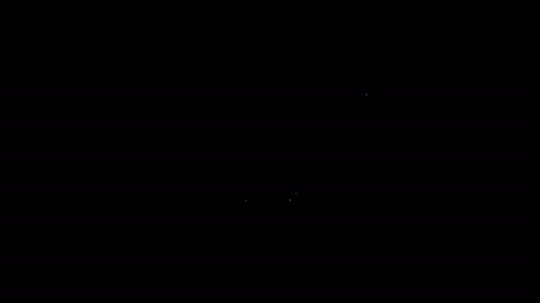 Fehér vonal Fehérnemű ikon elszigetelt fekete háttérrel. 4K Videó mozgás grafikus animáció - Felvétel, videó