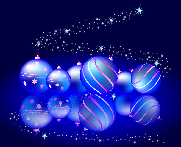 Christmas illustration with abstract background - Vector, Image
