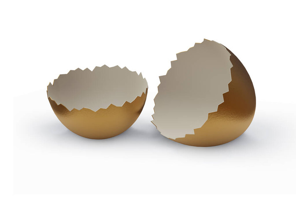 Arany tojás gazdagság koncepció - Fotó, kép