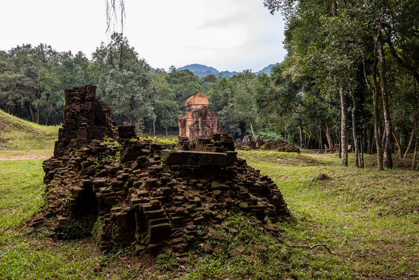 Oğlumun Vietnam 'daki Tapınak Harabeleri - Fotoğraf, Görsel