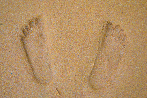 Foot prints on beach - Photo, Image