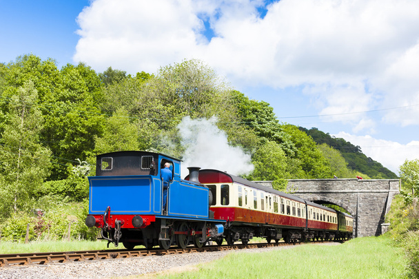 train à vapeur, Lakeside and Haverthwaite Railway, Cumbria, Angleterre
 - Photo, image