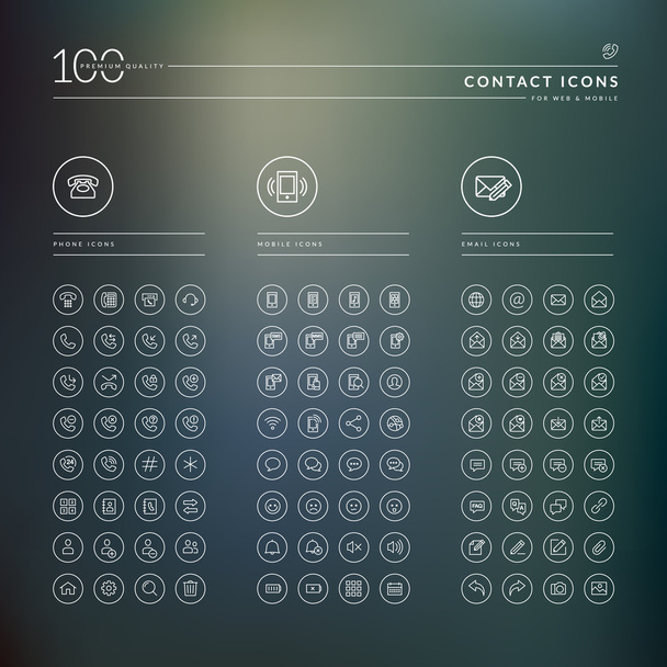 Set of icons for communication - Vector, Image