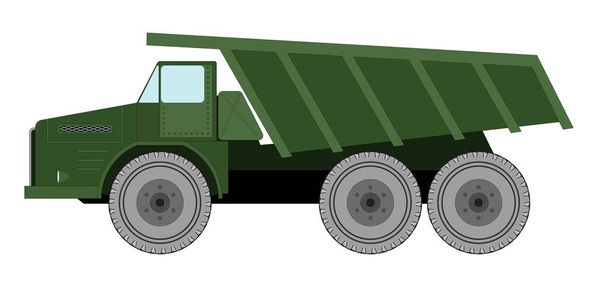 dump Heavy Truck isolated on white background, vector illustration - Vektor, obrázek