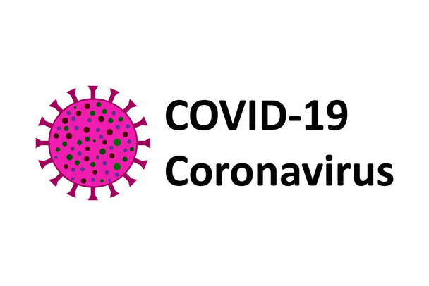 Covid-19 concept design logo on white background. Vector illustration. - Vector, afbeelding