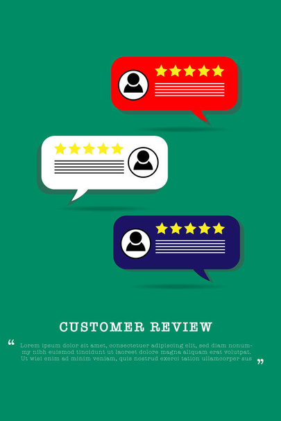 Online Kundenbewertung oder Testimonial-Konzeptvektor. - Vektor, Bild