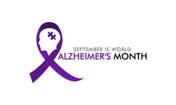 Векторная иллюстрация на тему месяца Альцгеймера отмечается каждый год в сентябре
. - Вектор,изображение