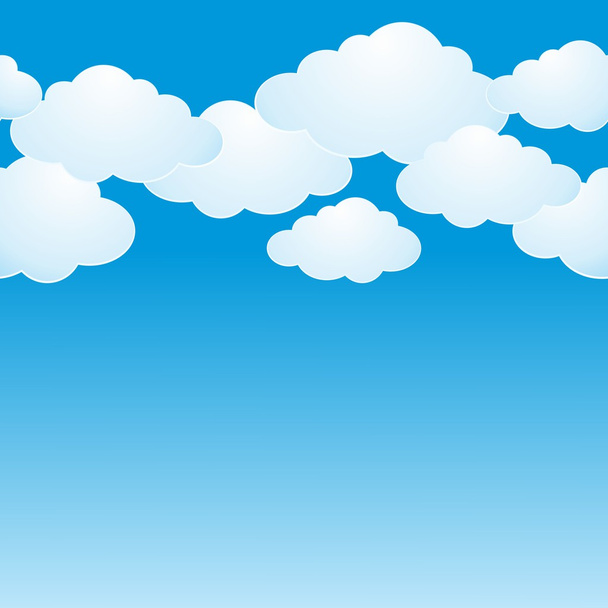 блакитне небо з хмарами
 - Вектор, зображення