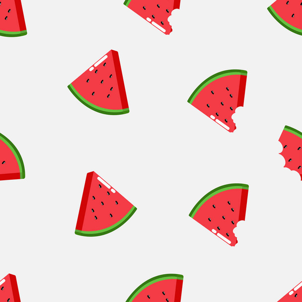 fruit Watermelon seamless pattern vector illustration white background - Διάνυσμα, εικόνα