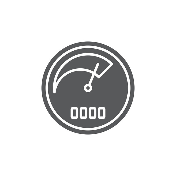 Dashboard gauge vector icon symbol isolated on white background - Vector, Image
