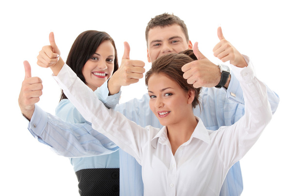 Business team with thumbs up - Photo, Image