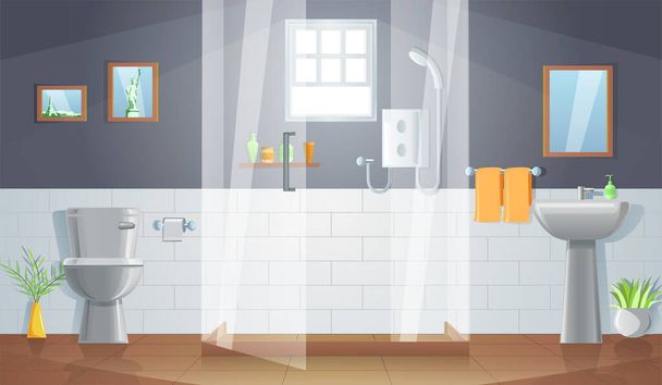 room decoration of bathroom with gradient design - Vector, Image