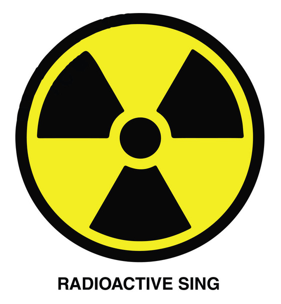 radyoaktif işaret vektör uyarı tehlikesi - Vektör, Görsel
