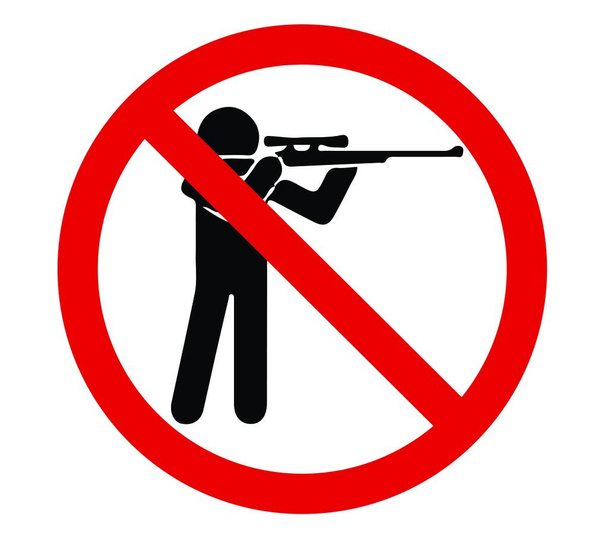 No shooting hunting camp sign - Vector, Image