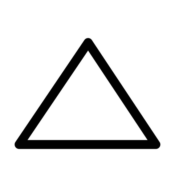 Dreieck-Icon-Linienvektorabbildung auf weiß - Vektor, Bild