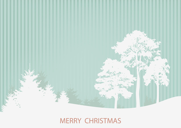 Illustration with the Christmas wood. - Vector, Image