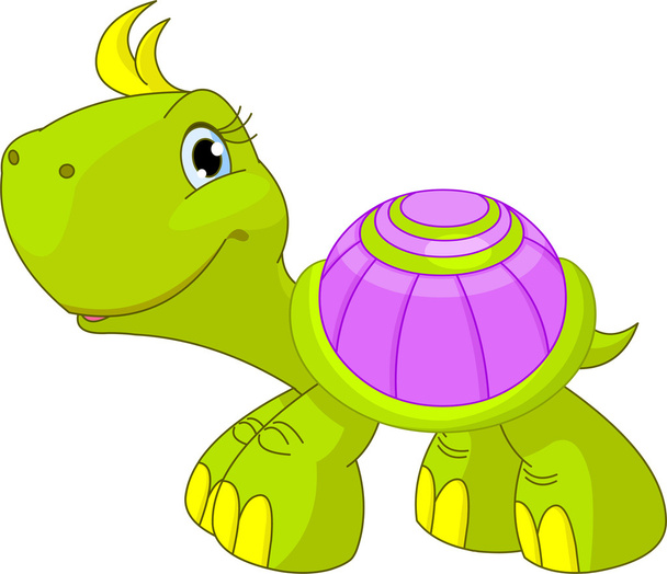Cute funny turtle - Vektor, Bild