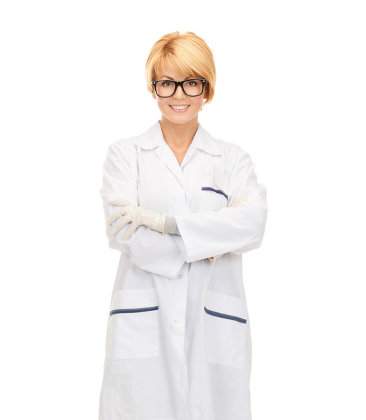 Smiling female doctor in glasses - Foto, afbeelding