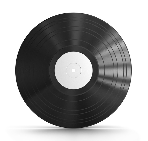 Black vinyl record isolated - Fotó, kép