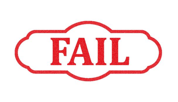 FAILED red stamp text on white - Vector, Image