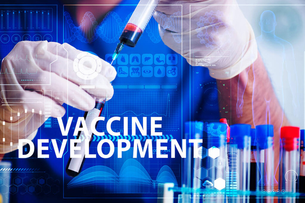 Coronavirus covid-19 vaccine development concept - Photo, Image
