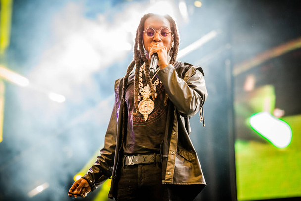 Migos Lowlands performing on stage during  music festival - Photo, image
