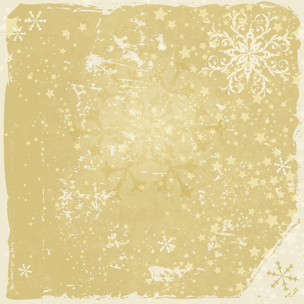Grungy marco de Navidad con copos de nieve
 - Vector, Imagen