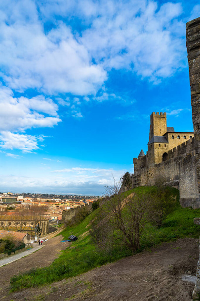 Fortified medieval city of Carcassonne in France - Foto, Imagem